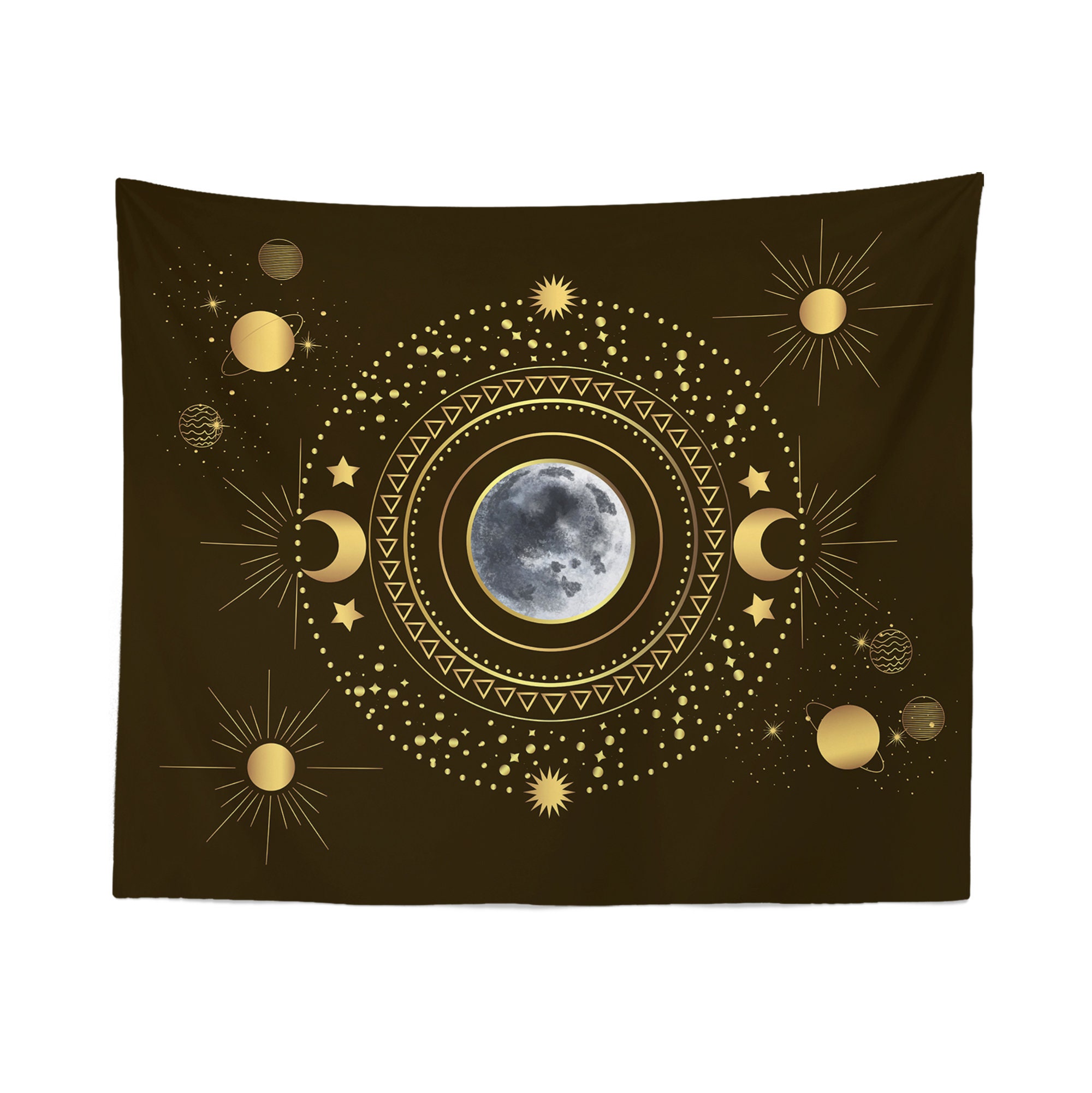 Moon Tapestry Moon Wall Hanging Moon Wall Décor Moon Etsy