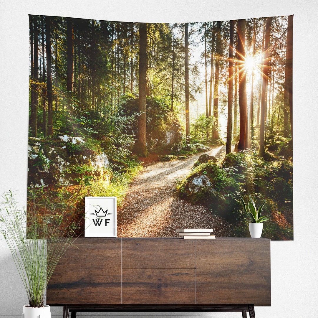 Forest Tapestry, Forest Wall Hanging, Forest Wall Décor, Forest Wall
