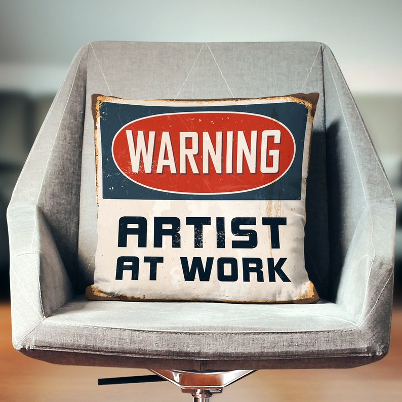 Artist Throw Pillow image 1