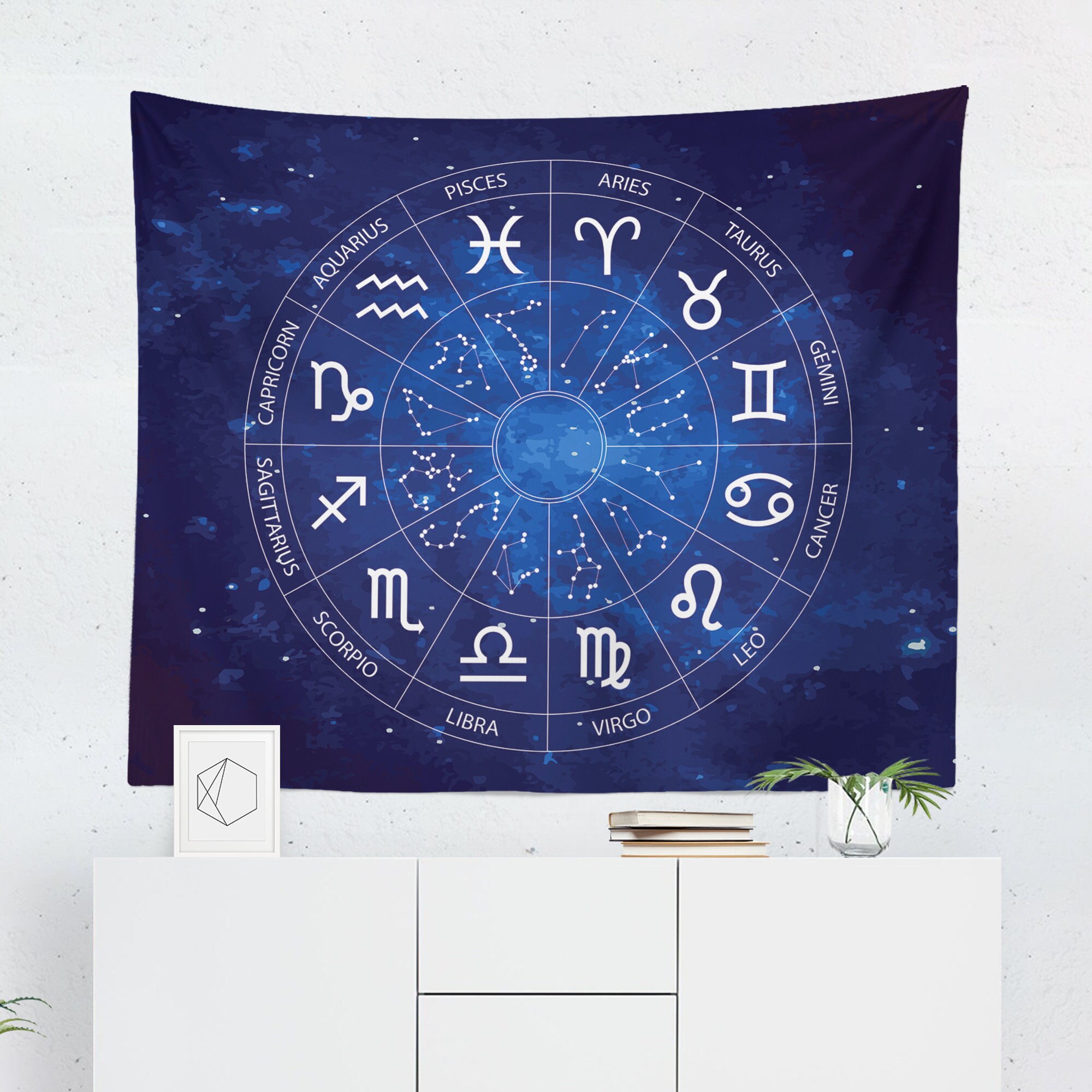 Zodiac Tapestry Zodiac Wall Hanging Zodiac Wall Décor | Etsy