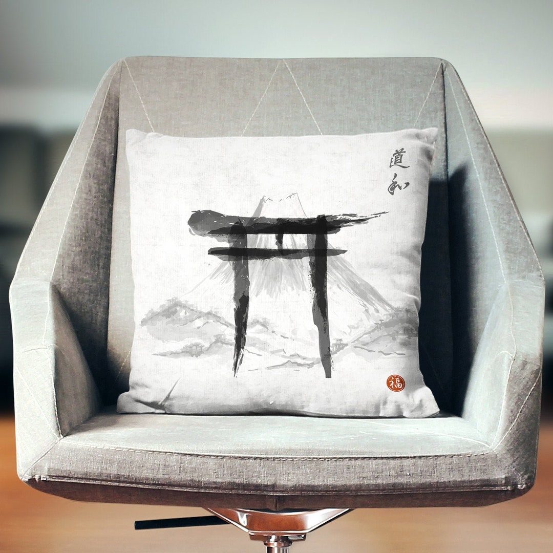 Japanese Pillow Japanese Throw Pillow Japanese Pillow Cover Japanese