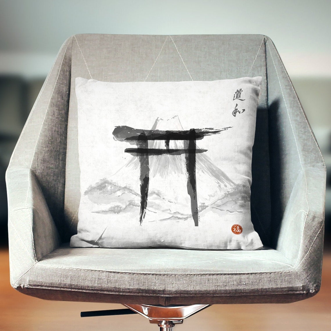 Japanese Pillow Japanese Throw Pillow Japanese Pillow Etsy