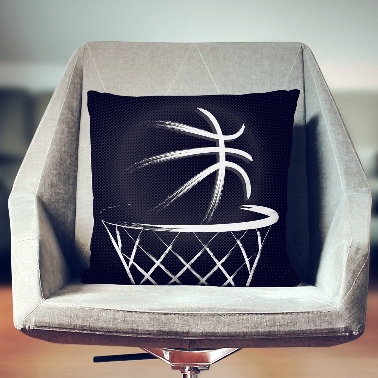 Basketball Pillow Basketball Throw Pillow Basketball Décor Etsy