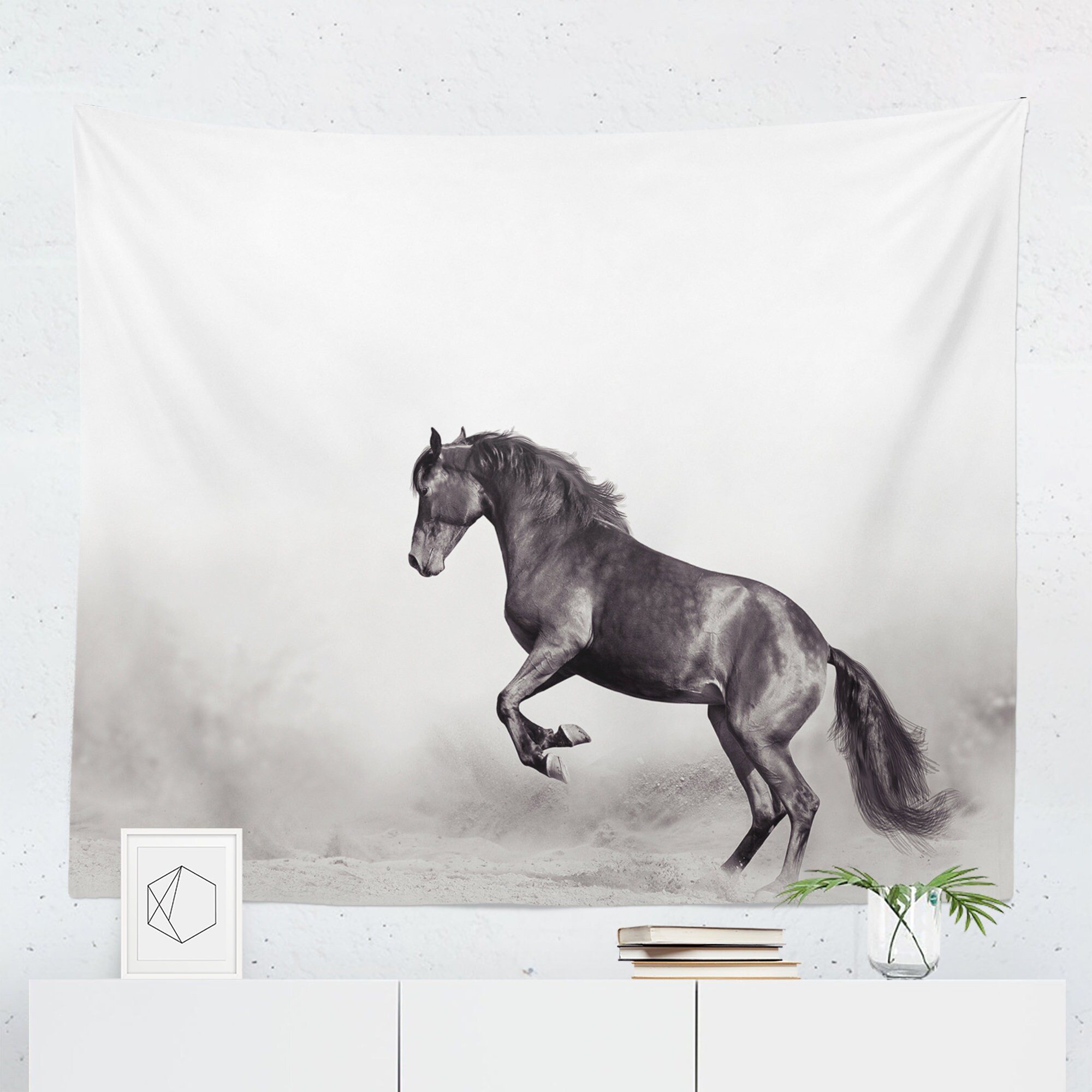 Horse Tapestry Horse Wall Hanging Horse Wall Décor Horse Etsy