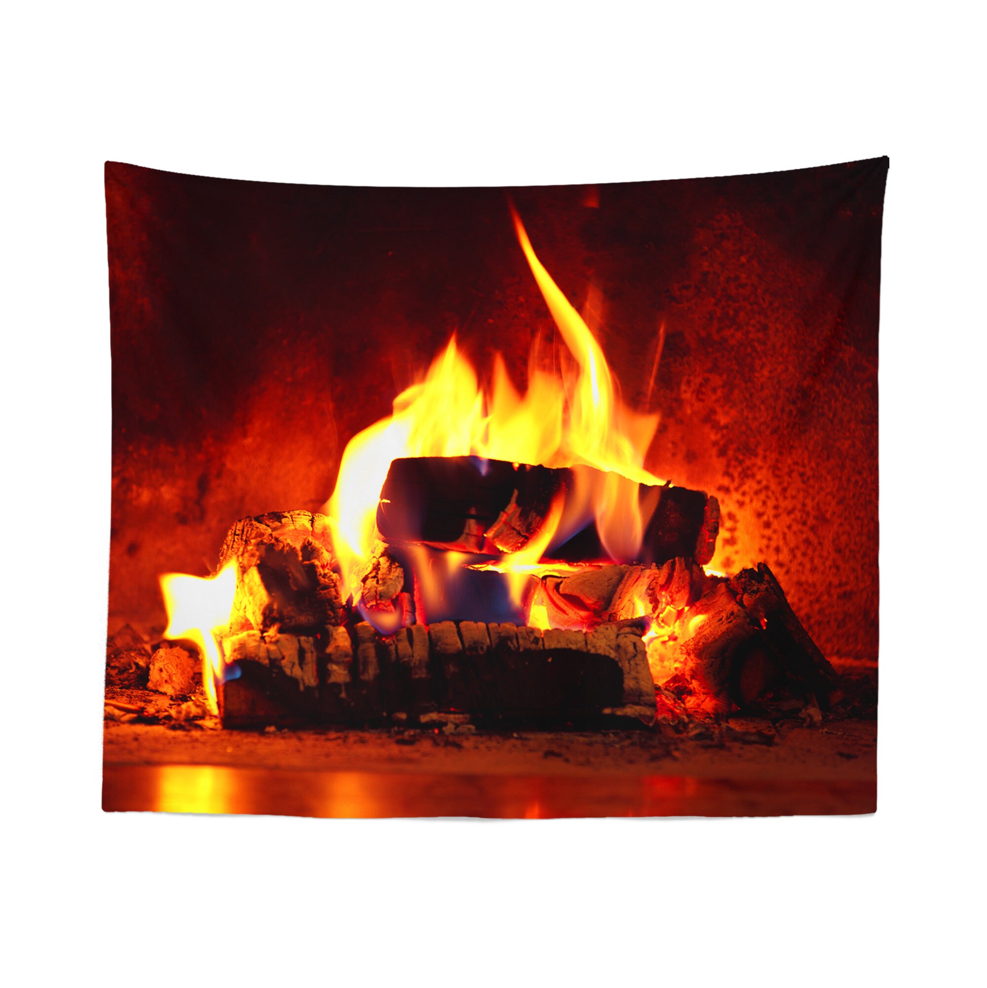 Fireplace Tapestry Fire Tapestry Fireplace Wall Tapestry Fire Etsy