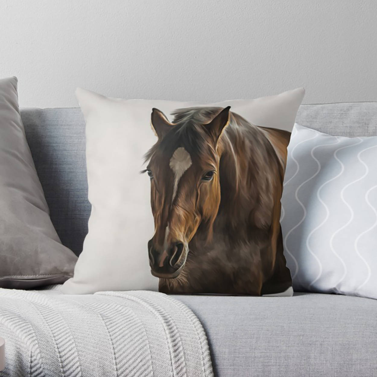 Horse Pillow Horse Decor Equestrian Decor Equestrian Etsy