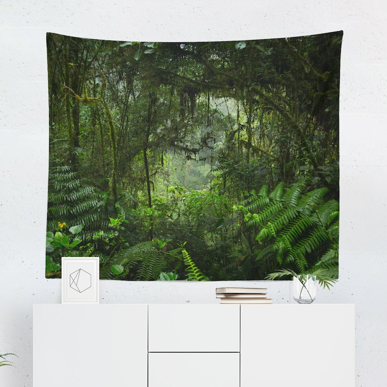 Jungle Tapestry Jungle Wall Hanging Jungle Wall Décor Etsy
