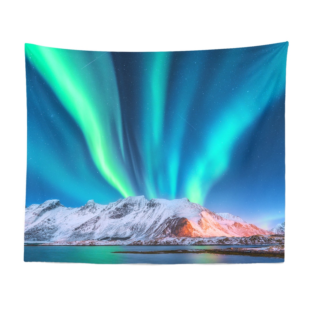 Northern Lights Wall Art, Aurora Borealis Tapestry, Northern Lights