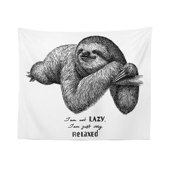 Sloth Tapestry Sloth Wall Art Sloth Wall Hanging Sloth Wall