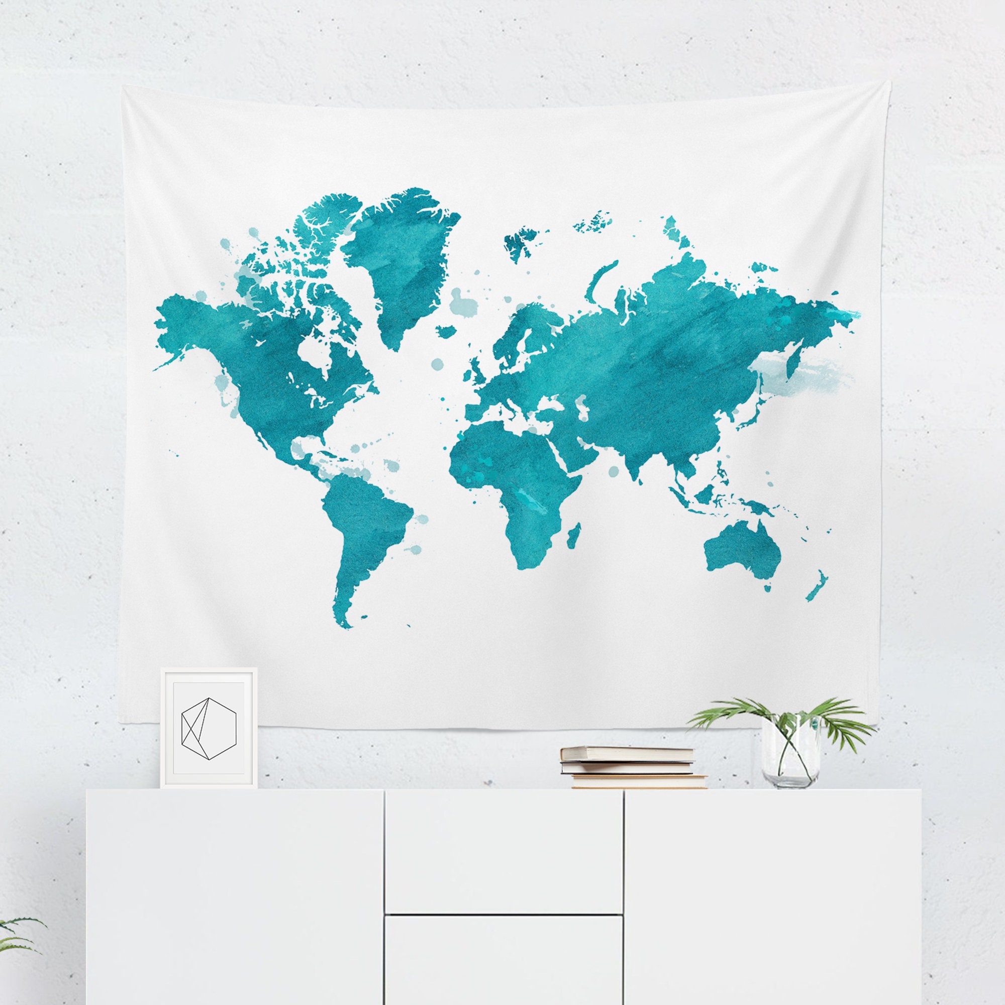 Weltkarte Wandteppich Weltkarte Wandbehang Weltkarte - Etsy.de