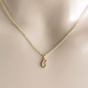 Initial Necklace, Cursive Initial Necklace, Letter Necklace, Dainty Gold Necklace, Delicate Gold Necklace