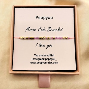 Morse Code Bracelet Custom, Gold Filled Bracelet, Custom Message Bracelet, Adjustable Bracelet, Hidden Message