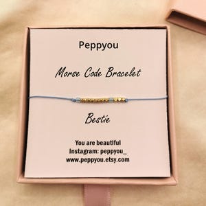 Morse Code Bracelet, Hidden Message Secret Message Bracelet, Adjustable Bracelet, String Bracelet, Friendship Bracelet, Custom Morse Code