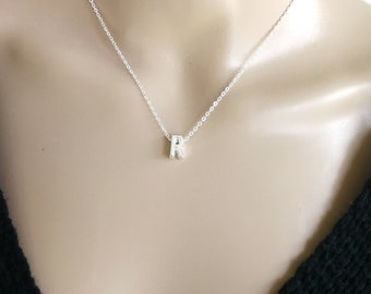 Initial Necklace, Small Initial, Silver Initial Necklace, Letter Necklace, Small Initial Necklace, Silver Letter Necklace, Custom Initial