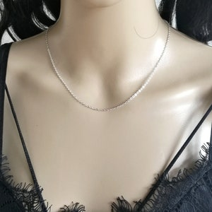 Choker Chain Necklace, Silver Choker Necklace, Delicate Choker, Dainty Choker Necklace, Delicate Choker Necklace, Delicate Silver Choker