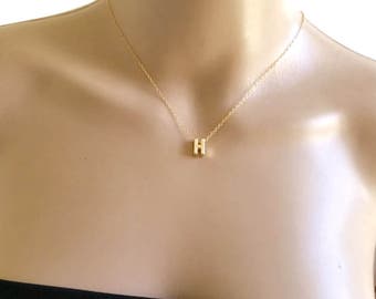 Initial Necklace, Tiny Initial, Gold Initial Necklace, Letter Necklace, Tiny Initial Necklace, Gold Letter Necklace, Personalized Initial