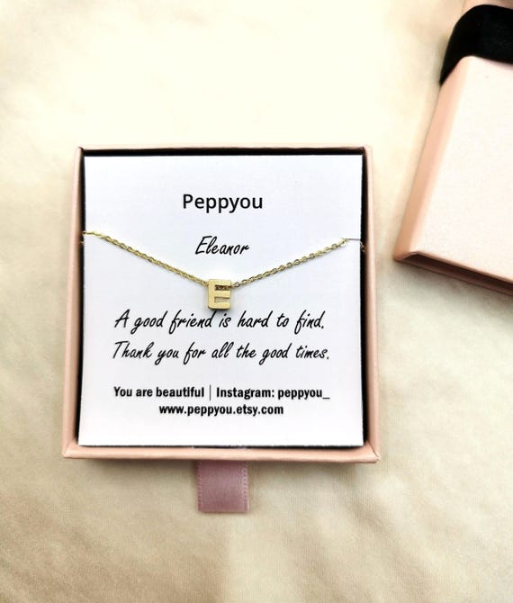 Friendship Necklace, Tiny Initial Necklace, Gold Initial Necklace, Dainty Necklace, Best Friend