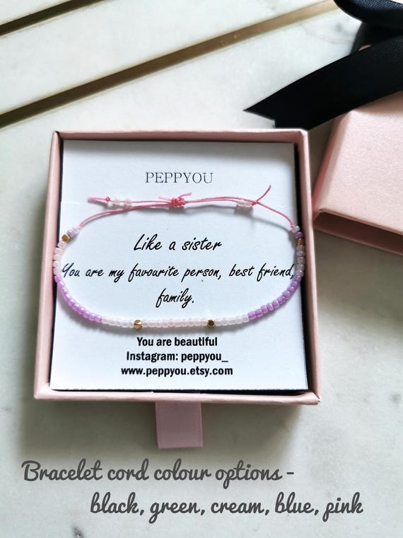 Cord Bracelet, Waterproof Bracelet, Adjustable Bracelet, Friendship Bracelet, Sisters Bracelet, Beaded Bracelet, Friendship Bracelet Gift