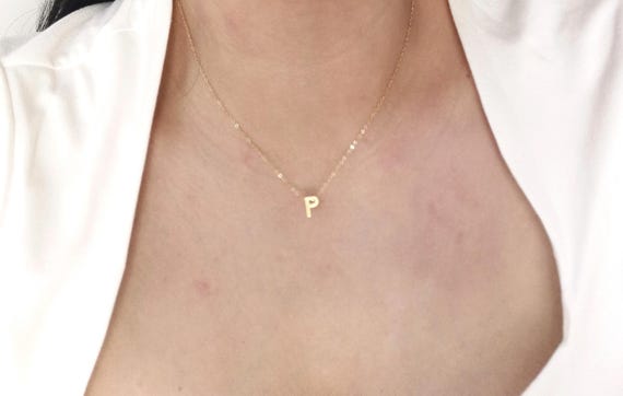 Tiny Initial Necklace, Initial Necklace, Gold Initial Necklace, Dainty Initial Necklace, Letter Necklace, Birthday Gift for Her, Birthday