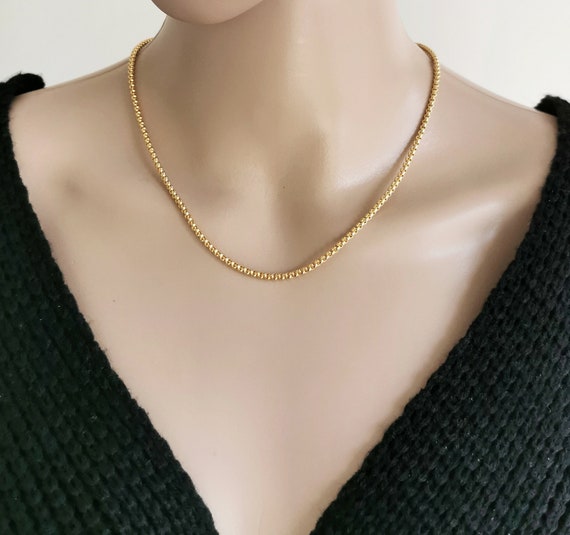 Gold Rolo Necklace, Dainty Gold Rolo Necklace, Gold Necklace, Minimal Gold Rolo Necklace, Everyday Necklace, Layering Gold Necklace, Gift