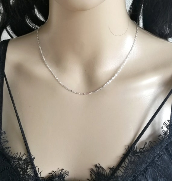 Choker Chain Necklace, Silver Choker Necklace, Delicate Choker, Dainty Choker Necklace, Delicate Choker Necklace, Delicate Silver Choker