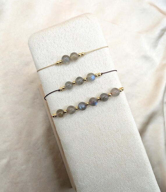 Labradorite Bracelet, Labradorite Gemstone Bracelet, Beaded Bracelet, Labradorite Jewelry, Adjustable Bracelet, Calm, Stress relief