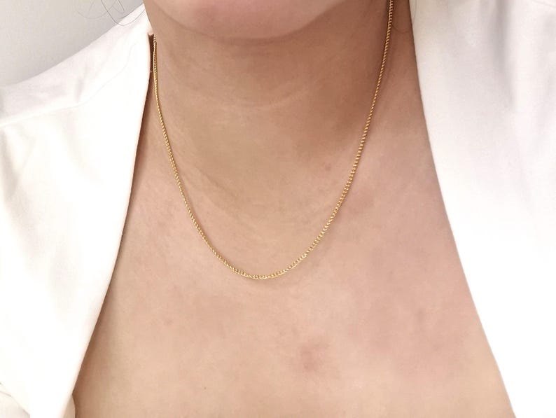 Initial Necklace, Cursive Initial Necklace, Letter Necklace, Dainty Gold Necklace, Delicate Gold Necklace Bild 4