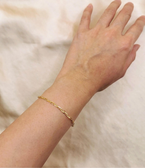 Paperclip Bracelet, Gold Filled Bracelet, Dainty Bracelet, Minimalist Bracelet, Everyday Bracelet
