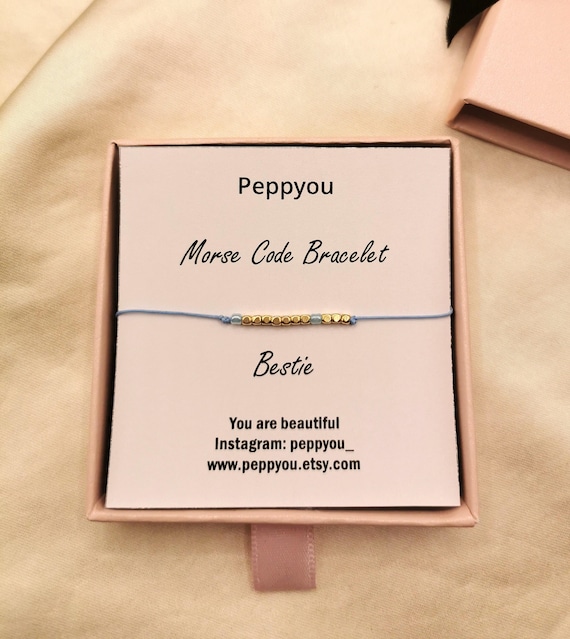Custom Morse Code Bracelet, 18k Gold Filled Bracelet, Secret Message Bracelet, Adjustable Bracelet, Friendship Bracelet, String Bracelet