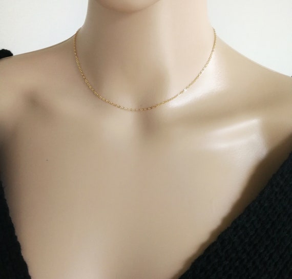 Gold Filled Choker, Gold Filled Necklace, Delicate Gold Filled Choker, Delicate Gold Filled Necklace, Gold Choker, Gold Necklace, Necklace