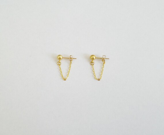 back chain earrings