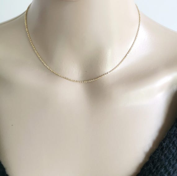 Dainty Gold Filled Choker Necklace, Everyday Minimalist Jewelry, Water Resistant
