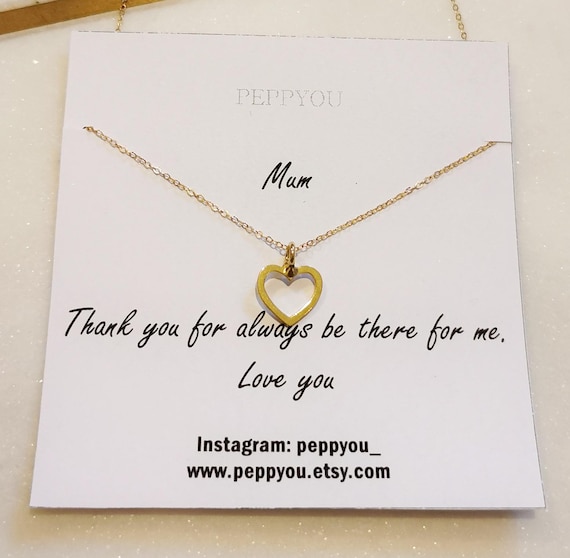 Heart Necklace, Love Necklace, Gift for Mom, Best Gift for Mom, Personalized Gift for Mom, Custom Gift for Mom, Mom Gift, Mom Necklace