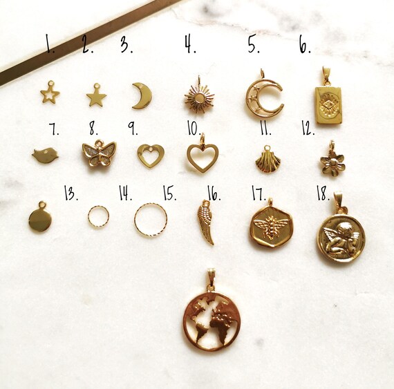 Gold Necklace, Gold Pendant Necklace, Pendant Necklace, Gold Charm Necklace, Gold Choker, Choker, Dainty Gold Necklace, Necklace for Her