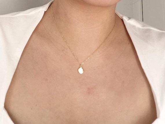 Gold Coin Necklace, Gold Coin Choker, Gold Circle Necklace, Gold Circle Choker, Eternity Necklace, Friendship Necklace, Minimalist Necklace