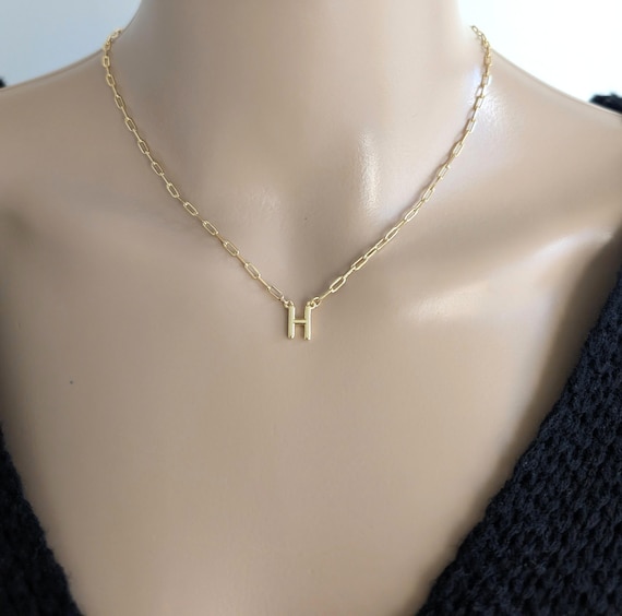 Gold Filled Initial Necklace, Gold Initial Necklace, Dainty Initial Letter Necklace, Personalized Minimalist Initial Jewelry