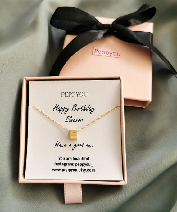 Birthday Necklace, Birthday Gift for Her, Tiny Initial Necklace, Gold Initial Necklace, Dainty Initial Necklace, Birthday Gift, Initial