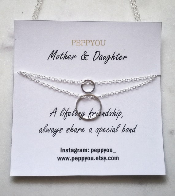 Mother Daughter Necklace, Mother Daughter, Mother Daughter Silver Necklace, Daughter Necklace, Mom of Bride, Mother Necklace, Mother Jewelry