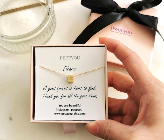 Friendship Necklace, Best Friend Necklace, Tiny Initial Necklace, Gold Initial Necklace, Dainty Initial Necklace, Necklace Gift, Best Friend