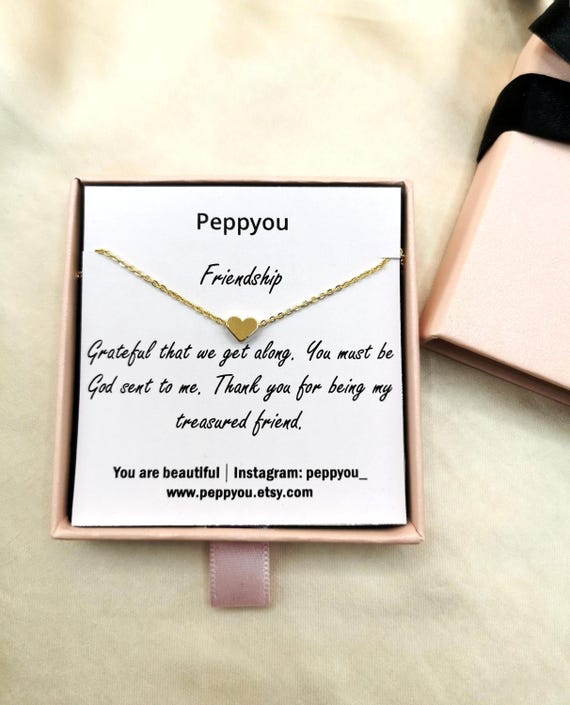 Tiny Heart Necklace, Love Necklace, Friendship Necklace, Dainty Heart Necklace, Heart Charm Necklace