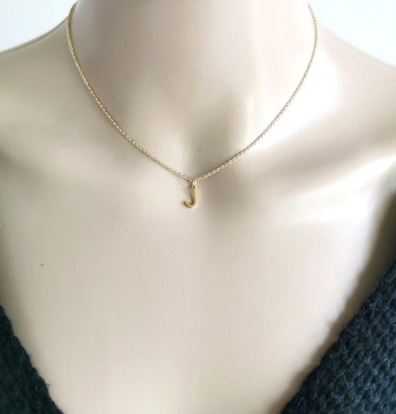 Gold Initial Necklace, Initial Necklace, Gold Initial Choker, Gold Letter Necklace, Dainty Initial Necklace