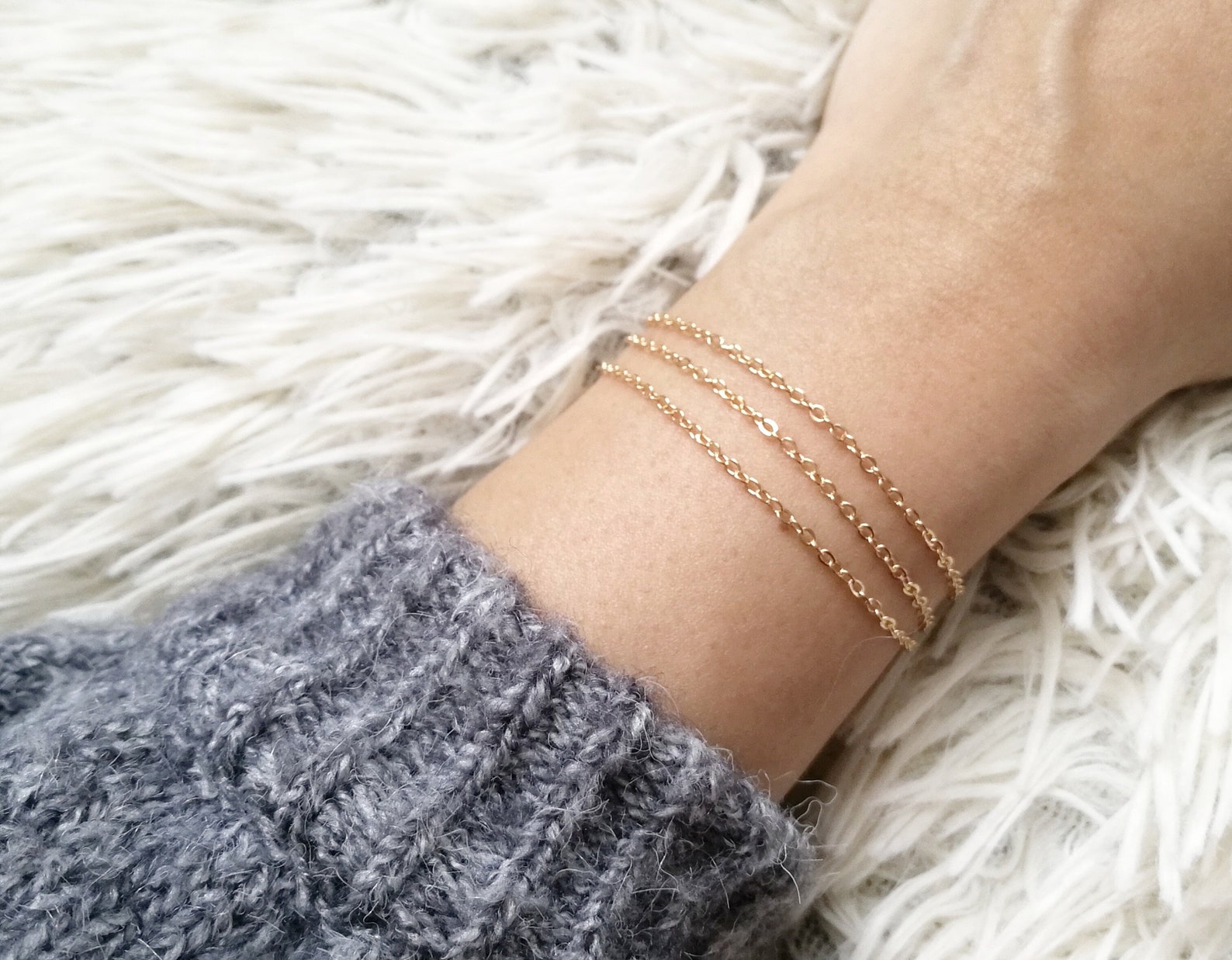 Gold Bracelet Simple Gold Bracelet Gold Chain Bracelet Etsy Australia