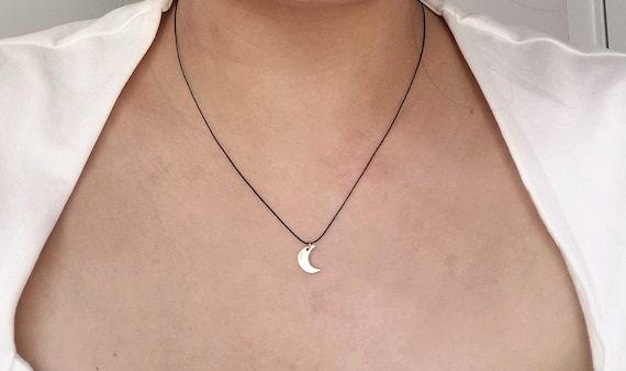 Adjustable Cord Necklace, Cord Choker, Cord Necklace Pendant Charm Moon, Seashell, Heart, Butterfly, Bead, Flower