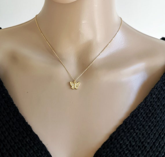 Butterfly Necklace, Gold Butterfly Necklace, Butterfly Choker, Gold Butterfly Choker, Tiny Butterfly Necklace, Tiny Butterfly Choker, Choker