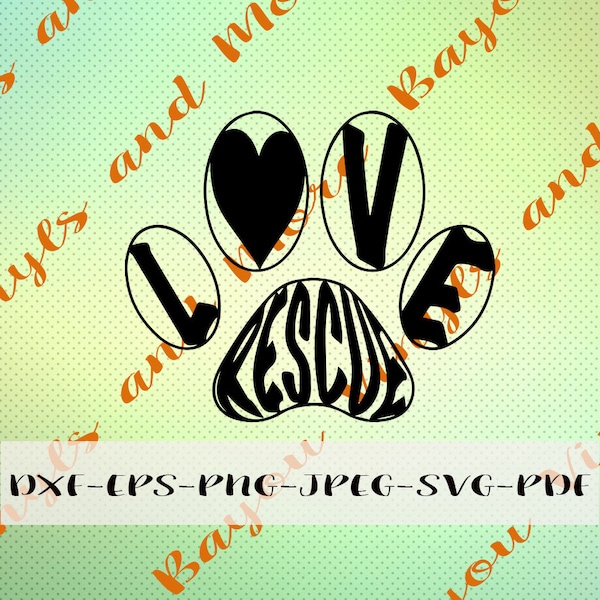 Dog paw svg, Dog recuse svg, Paw print svg, Love rescue, Pet svg, Paw, Rescue, Animal rescue, Rescue mom, Rescue dad, Adopt svg, Svg, Jpeg