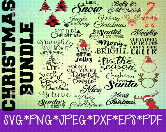 Download Christmas Bundle Christmas Svg Christmas Sayings Svg Bundle Etsy PSD Mockup Templates