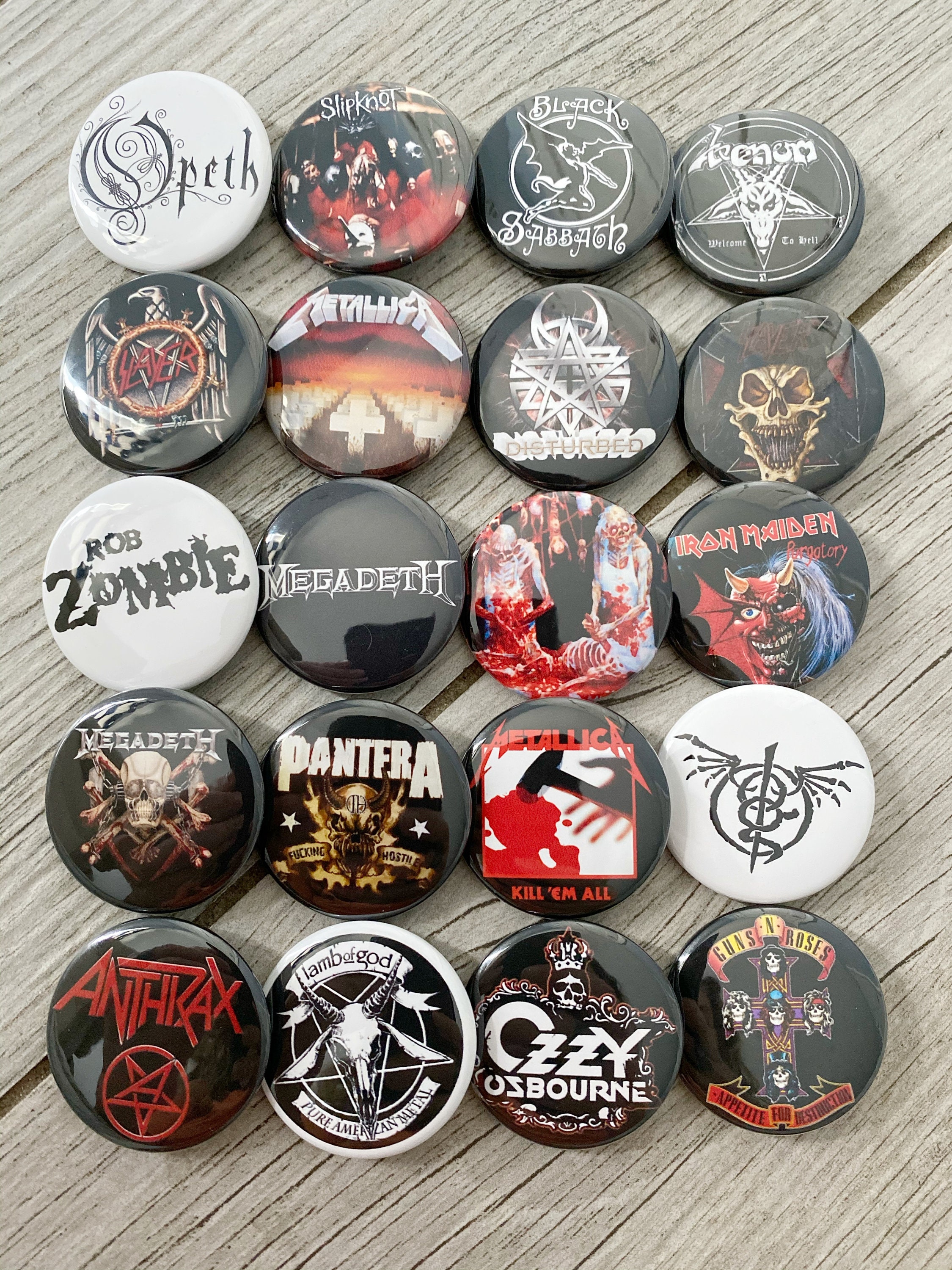 Random Heavy Metal Pins, Hard Rock, Heavy Metal Pins, Metal