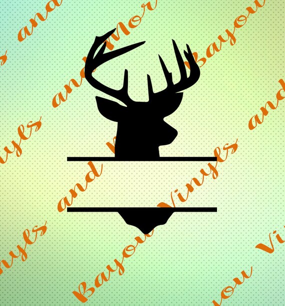 Split Deer Head Svg Deer Svg Deer Head Split Monogram Svg - Etsy