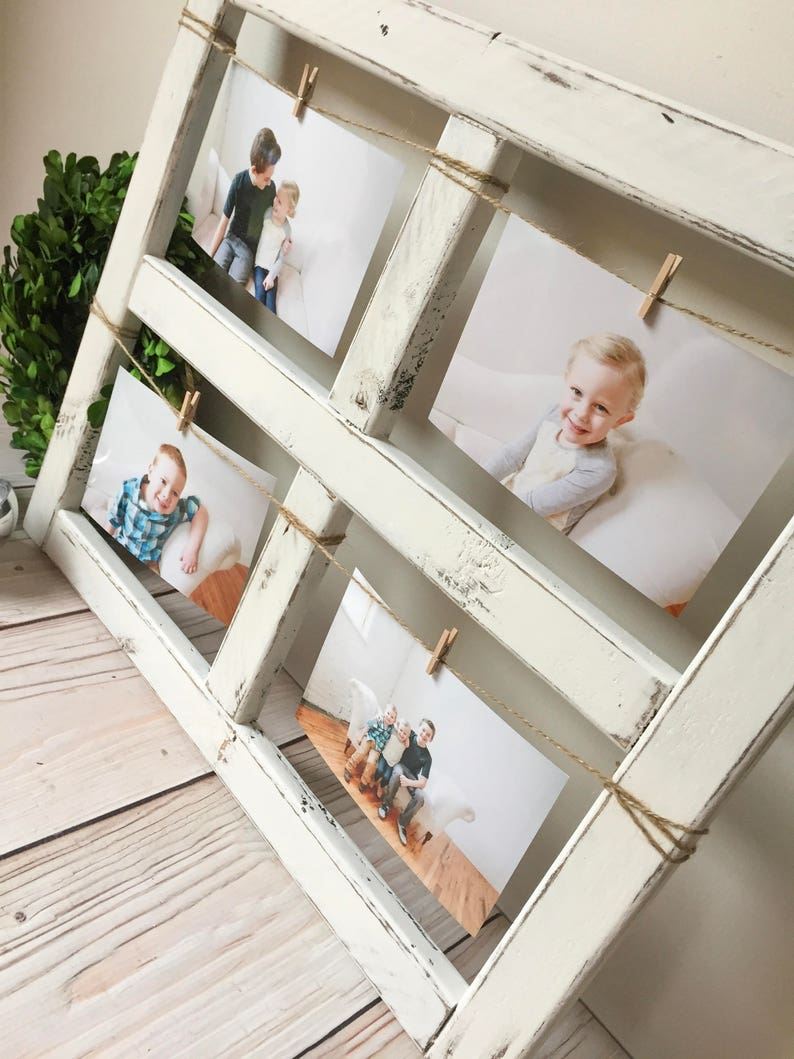 Window Frame Old Window Rustic Home Decor Picture Frame Etsy