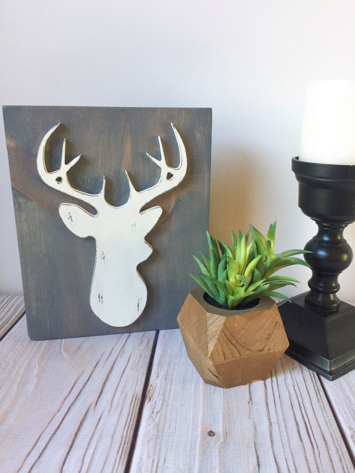 Rustic Signs Deer Head Farmhouse Decor Nursery Decor Etsy